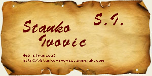 Stanko Ivović vizit kartica